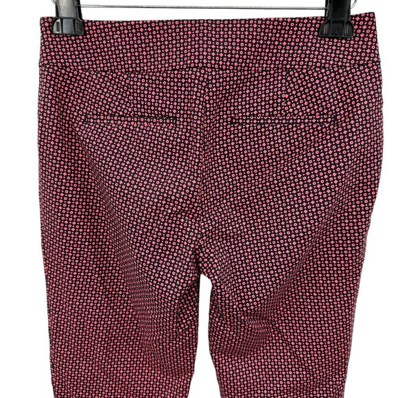 LOFT Marisa Pants 2 Blue Pink Geometric Print Slim Ankle Stretch Career - Picture 4 of 8